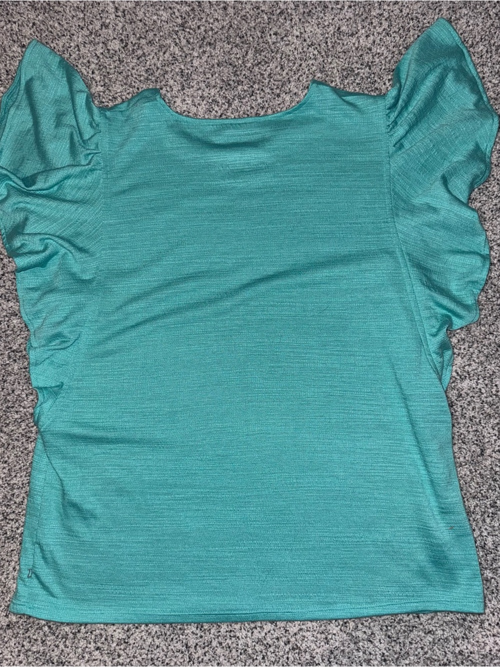 Nine West Teal Flutter Sleeve Tunic Top